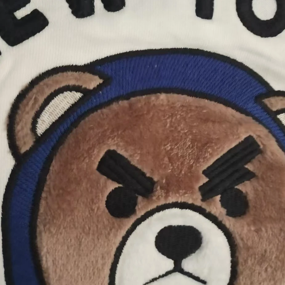 A-717小熊韩系圆领毛圈卫衣