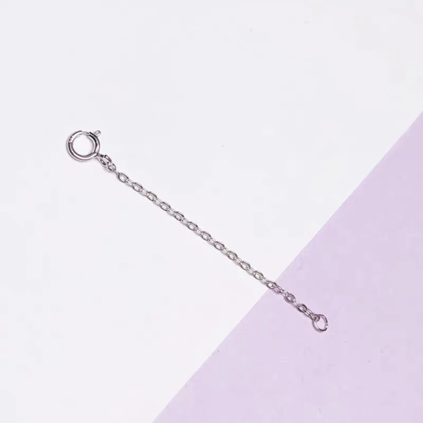 链子925银 s925银延长链手链项链加长链子弹簧扣尾链调节链配件