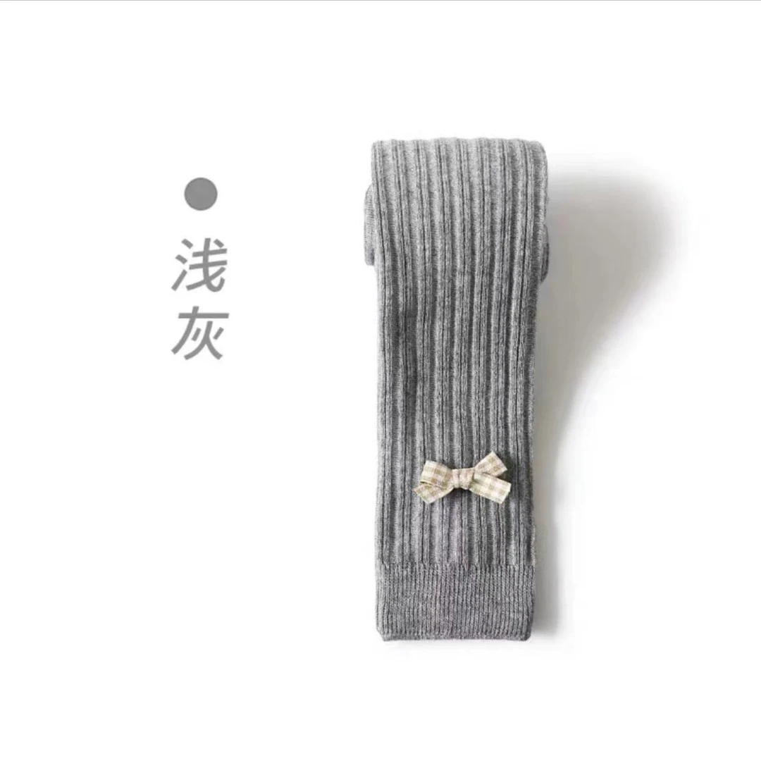（以主播展示为准）女童春季薄款2025打底裤裤花边蝴蝶结九分裤