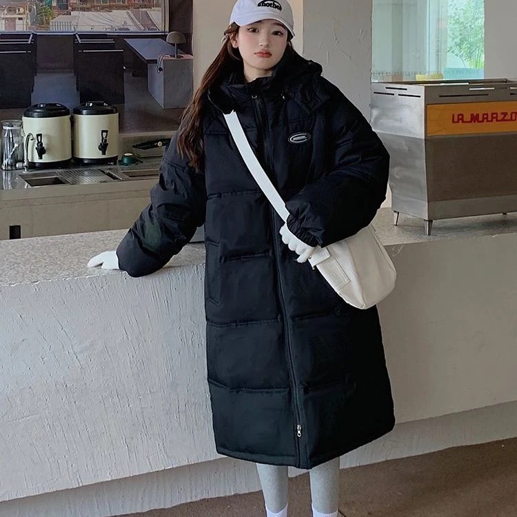 新款棉服女长款过膝2023冬季新款韩版棉袄宽松加厚棉衣ins潮外套