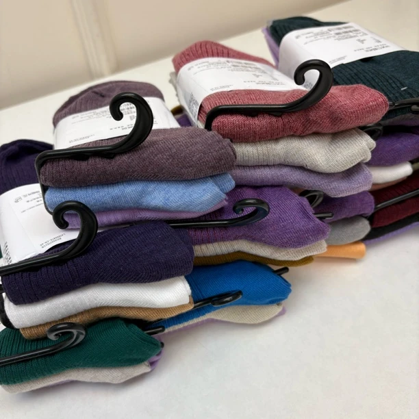 56197 优家，女款6双中腰棉锦袜子，花色多样不指定，长度：23-25cm