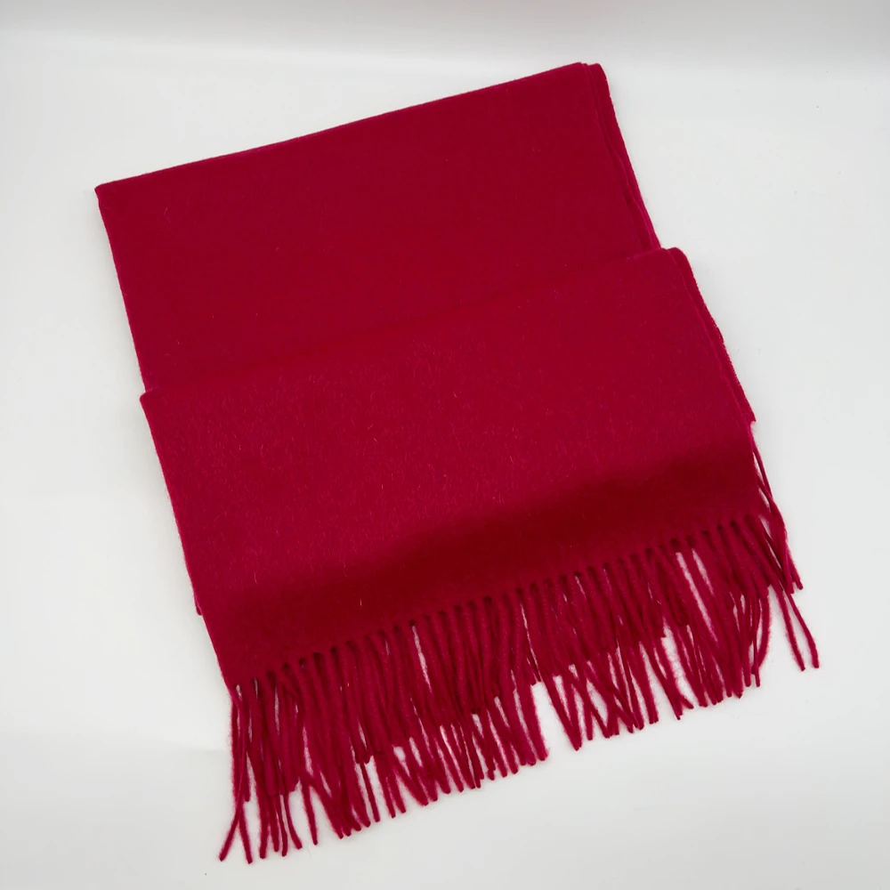 02292 纯色羊毛围巾-红色 尺寸70*185cm左右