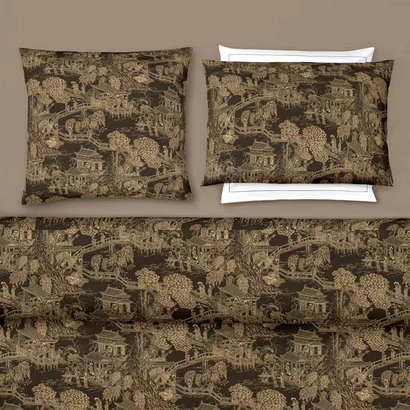 48287 高品质60支 数码印花宽边四件套，标准200×230/加大220×240