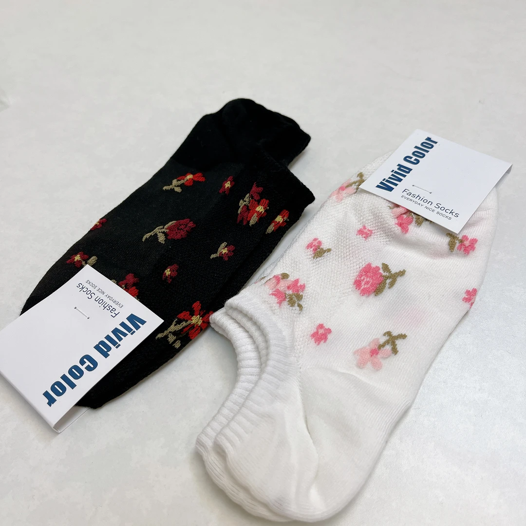 53917  女士袜子两双装，36-40码短筒薄款