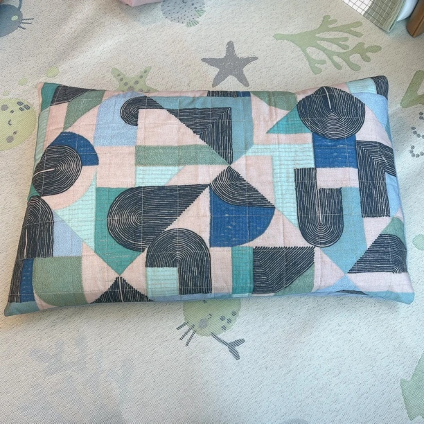 48562 棉布绗缝荞麦枕头，40*60cm绗缝枕芯花色不指定，整体4斤左右