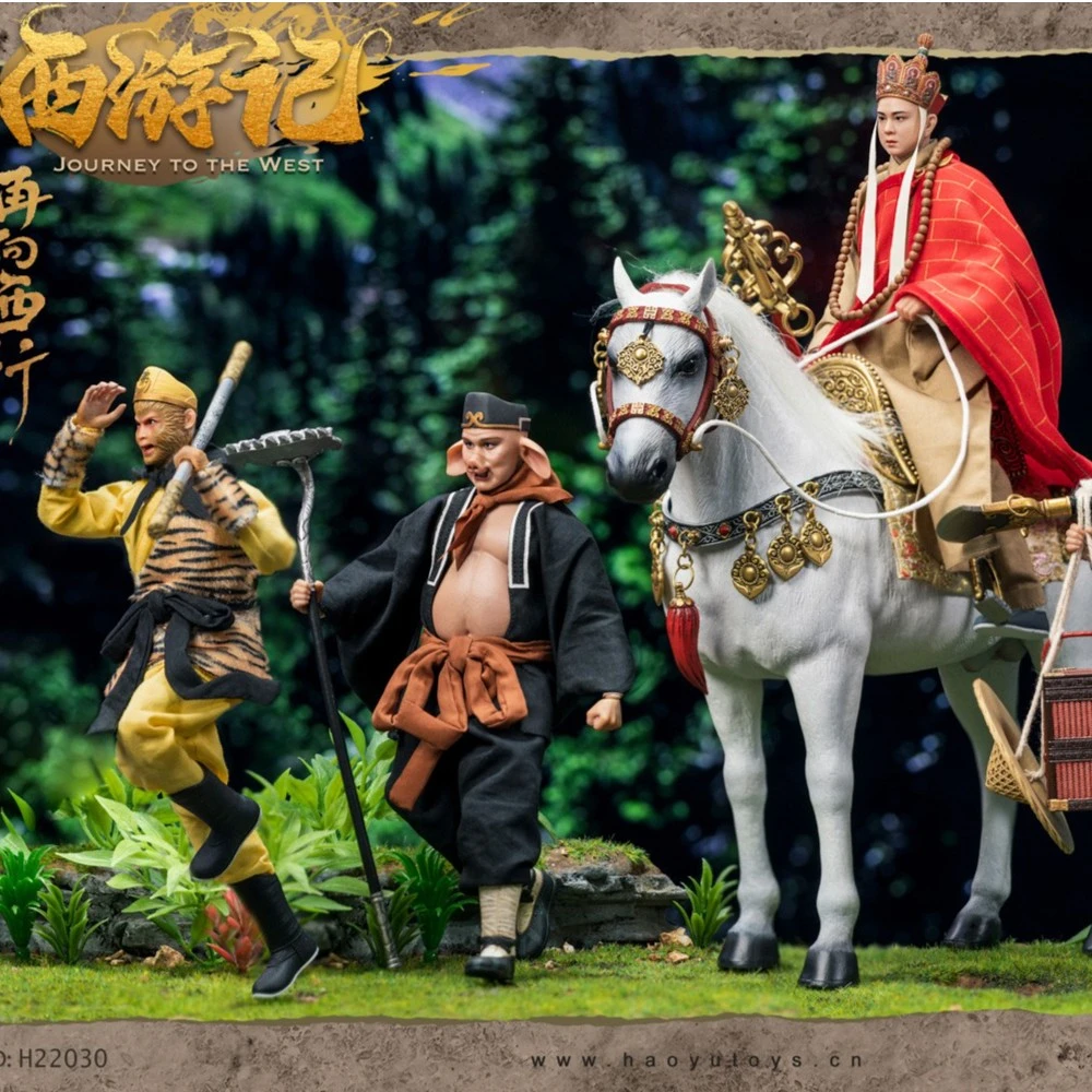 haoyutoys1/12西游记-孙悟空/唐三藏/猪八戒/沙悟净/白龙马 人偶