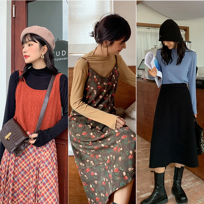 【青】木耳加绒打底衫   8925