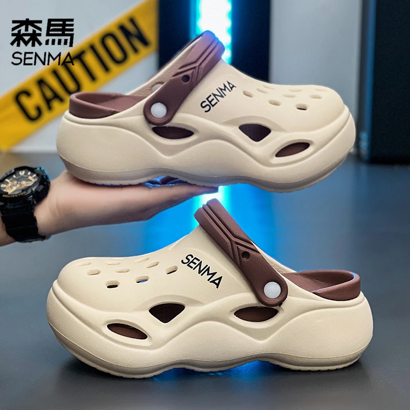 森马洞洞鞋女夏季新款外穿百搭厚底拖鞋女生运动防滑沙滩休闲凉鞋