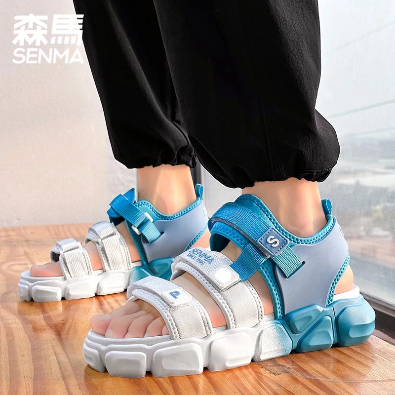 森马男鞋夏季外穿防滑平底青少年踩屎感户外运动休闲软底沙滩凉鞋