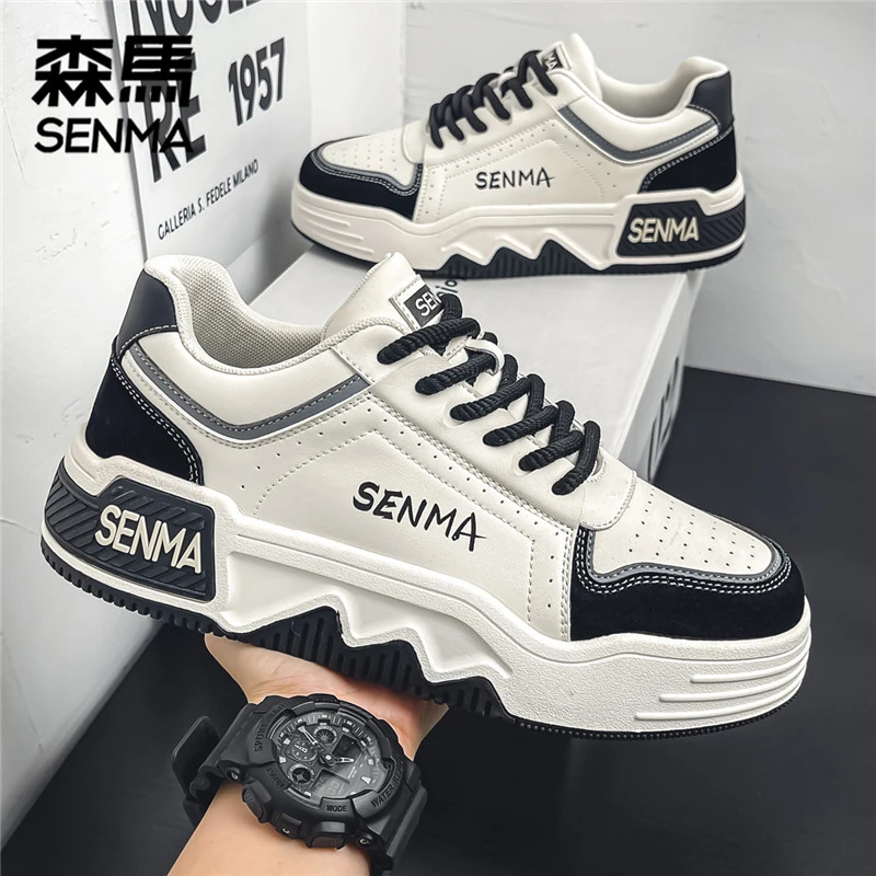 森马男鞋秋季时尚厚底板鞋学生百搭休闲低帮鞋韩版潮流防滑运动鞋