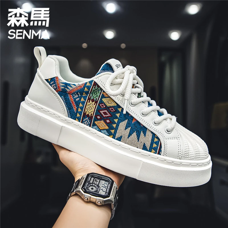 森马男鞋低帮秋季透气时尚百搭潮流男士运动休闲板鞋厚底增高潮鞋