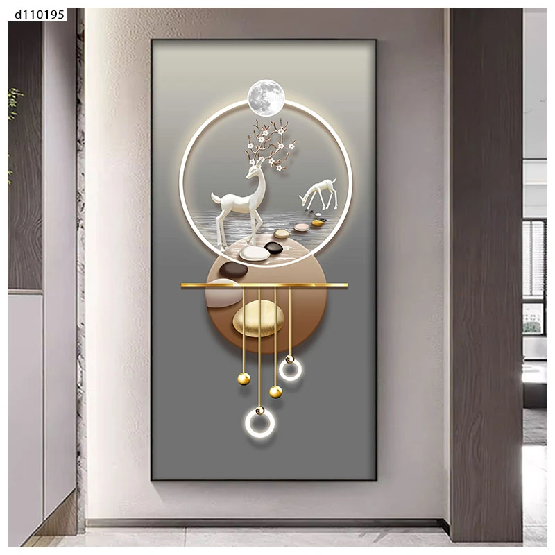 现代轻奢玄关装饰画走廊过道挂画入户正对门壁画客厅背景墙晶瓷画