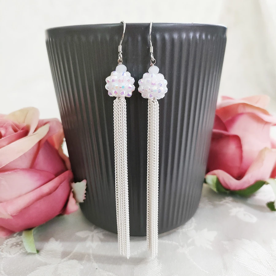 铜合金耳饰 民族风纯手工耳环长款流苏耳坠2768