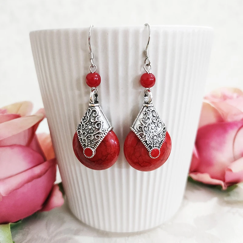 铜合金耳饰 民族风复古气质耳环1657