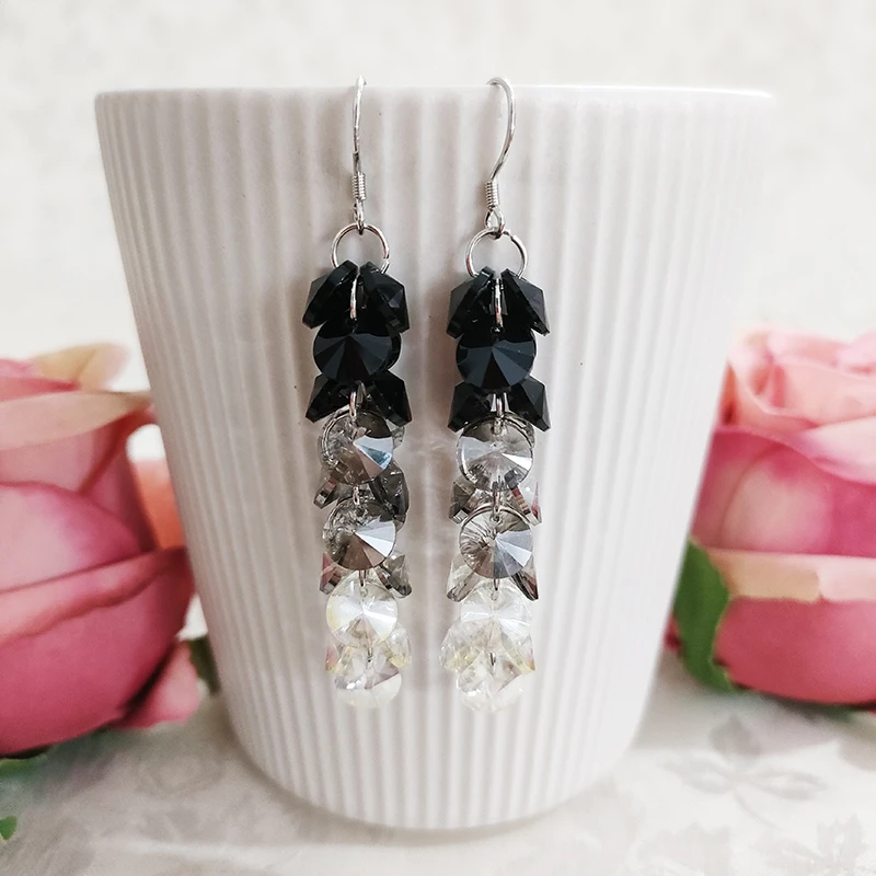 铜合金琉璃耳饰 民族风手工串珠重工流苏耳环3402