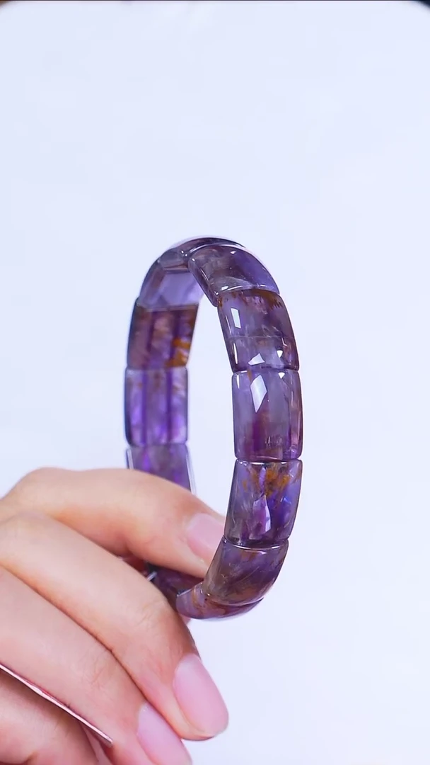 【闪购商品】水晶Q008-极光紫钛手牌未镶嵌多样性