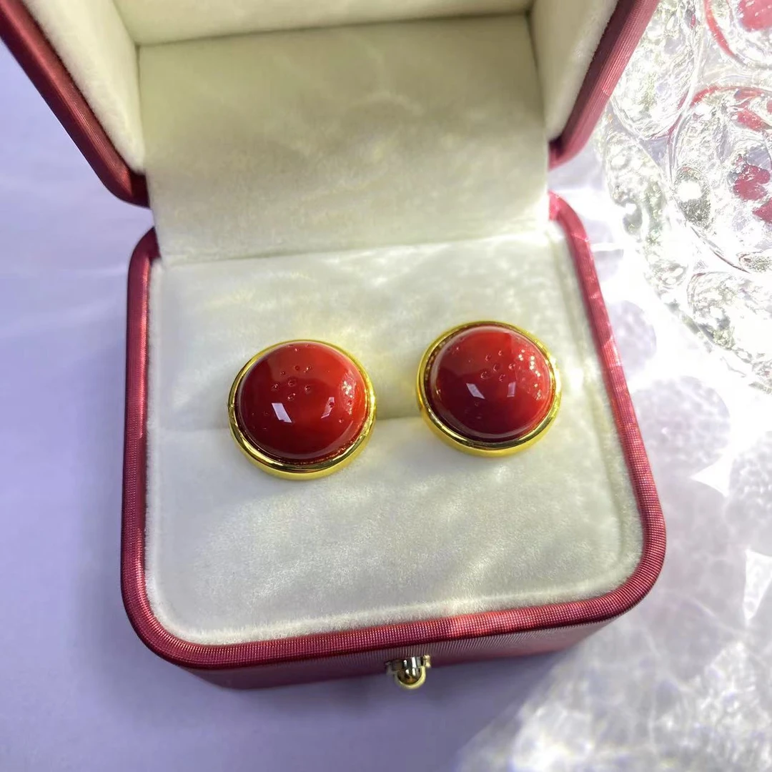 【美佳甄选】烈焰之心红色耳饰LM 6662