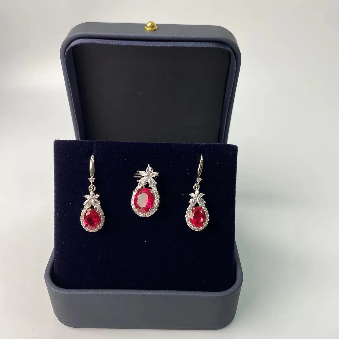  【美佳甄选】烈焰之心红色耳饰套装JH 6120   