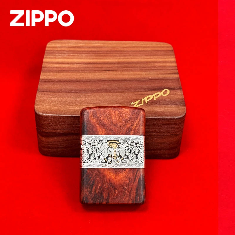 ZIPPO正版打火机 小叶紫檀吉象如意 防风 收藏 送礼