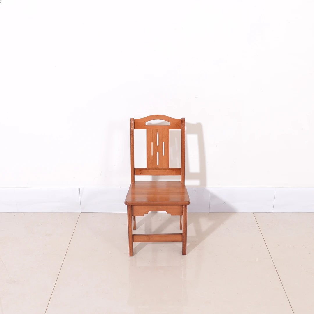 楠竹带靠背椅子儿童靠背椅踩脚凳餐椅