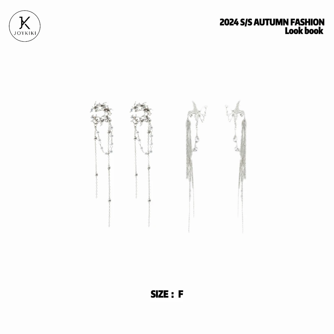 非金属合成锆石耳饰 JOY KIKI金金百搭氛围小众耳夹J24P260