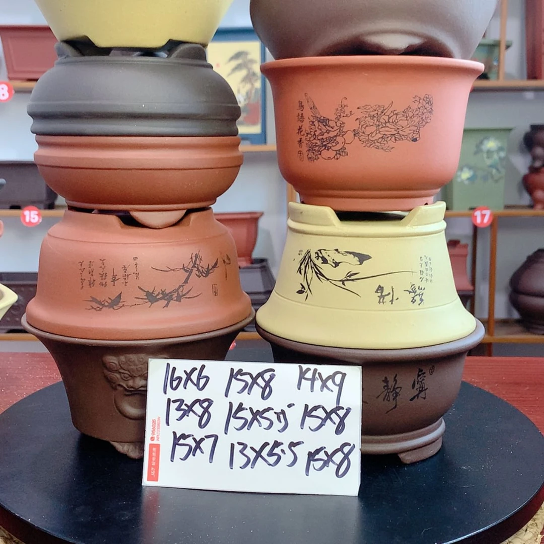 【闪购商品】紫砂花盆四*海