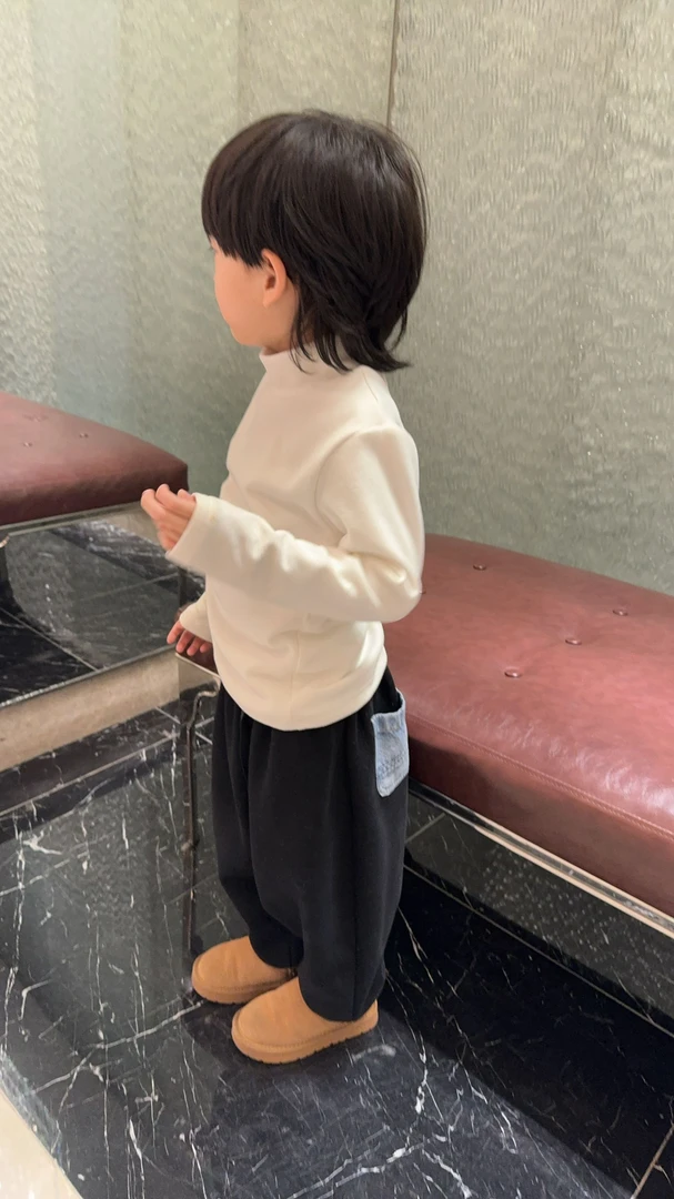 巨推荐 好穿儿童半高领高弹力磨毛自发热不起静电刺绣3打底衫0203