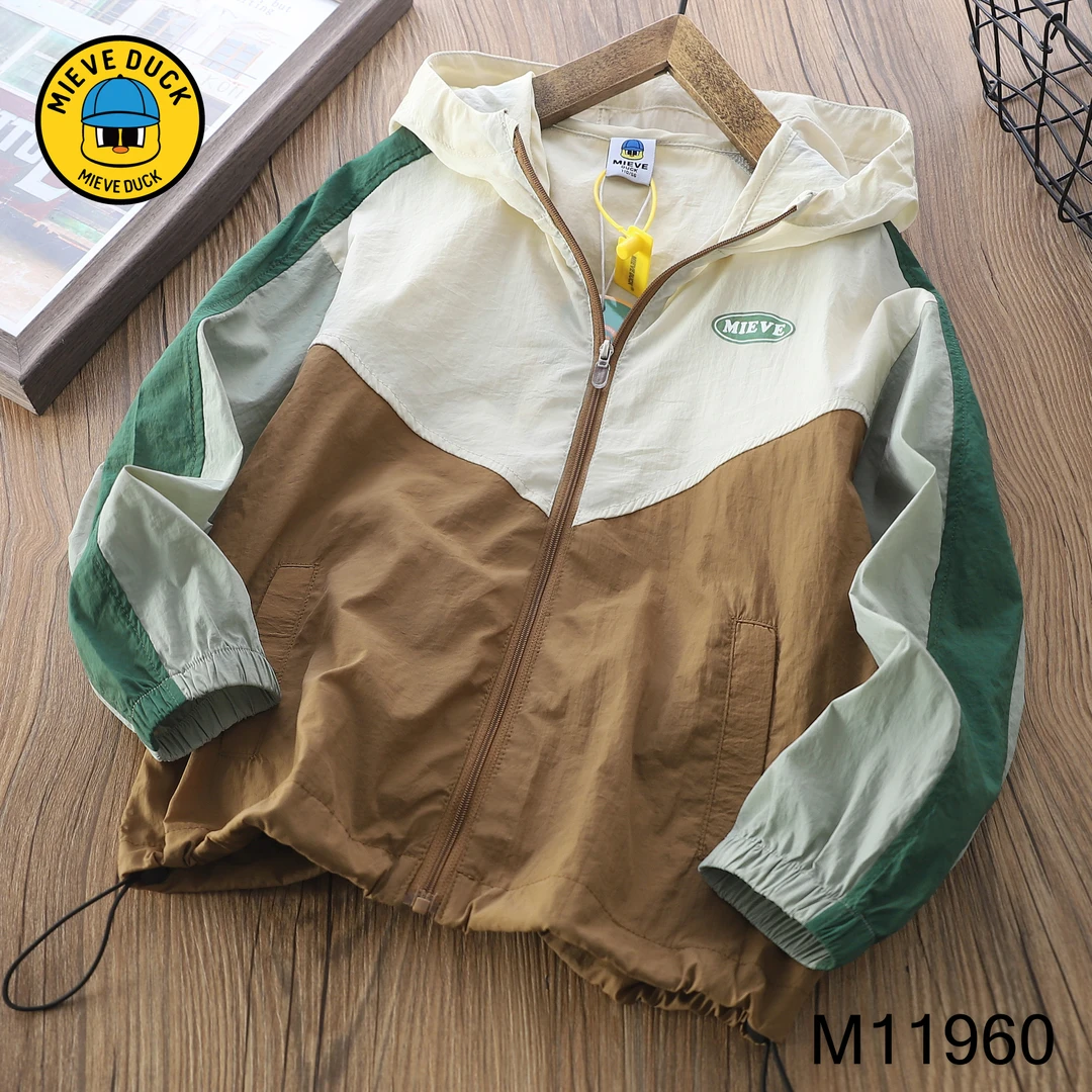 【MIEVE DUCK】拼色防护皮肤衣儿童轻薄透气时尚洋气夏季外套11960