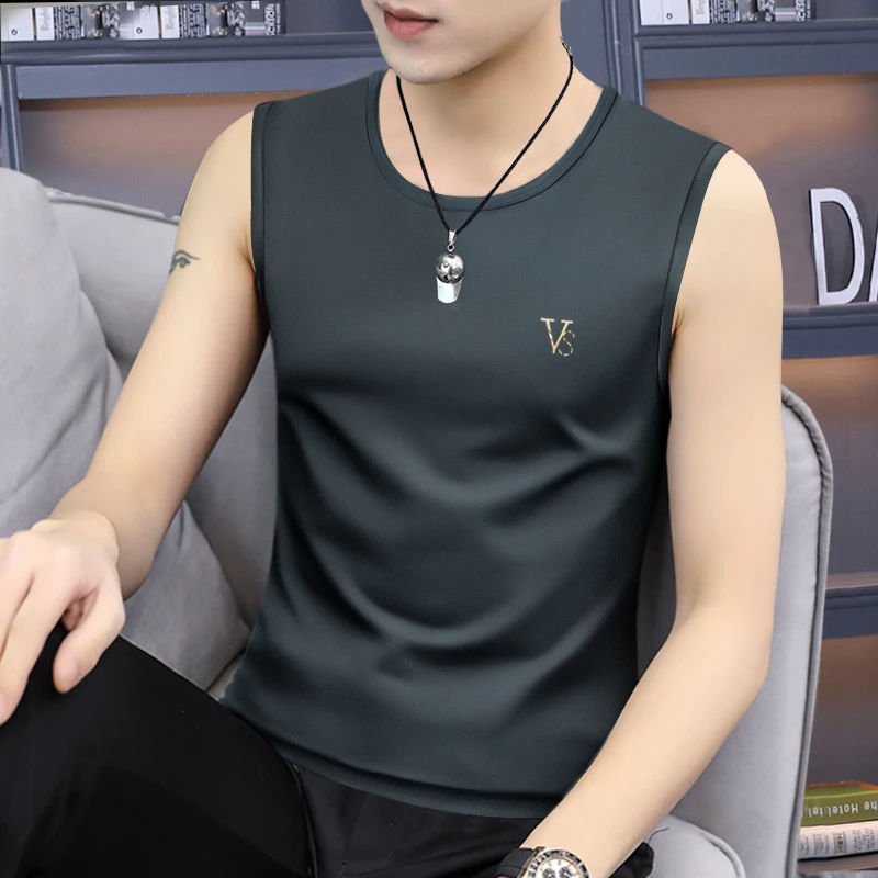 背心男款爆款2025新款圆领宽肩高档篮球健身运动潮牌坎肩重磅马甲