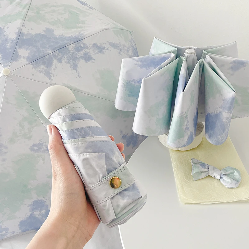 lovefuy/飞恋新款晴雨两用伞黑胶全自动雨伞小巧便携折叠加厚加固