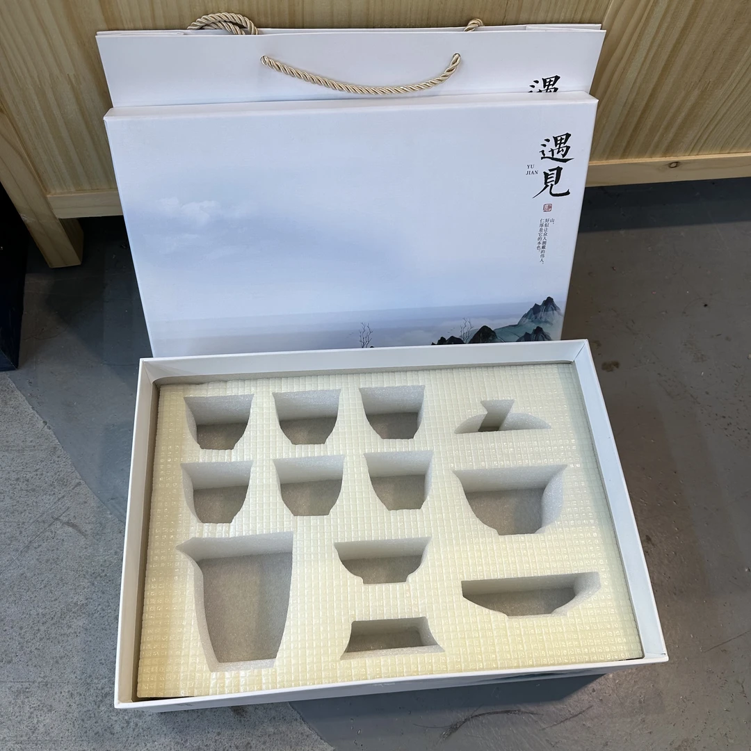 茶具礼盒十件套,盖碗款,空礼盒不含茶具