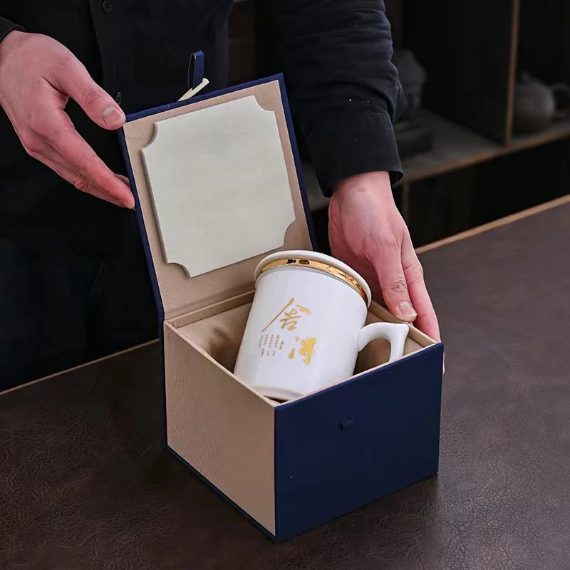 晟翔羊脂玉户外旅行茶具套装白瓷过滤内胆快客杯单人便携式收纳包