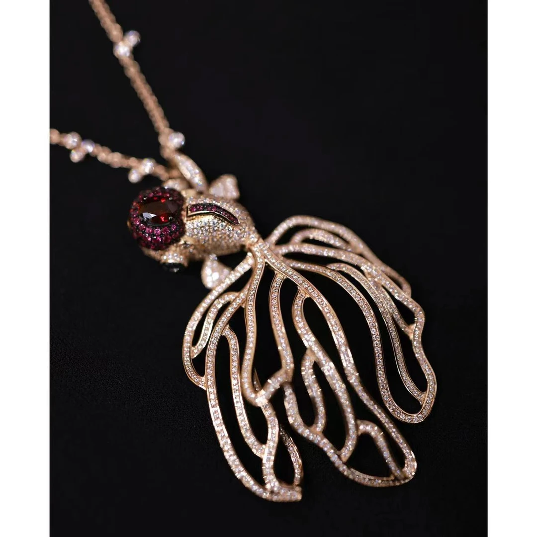 铜合金项链 【晨老板】N 鳞光闪闪金鱼项链69245037