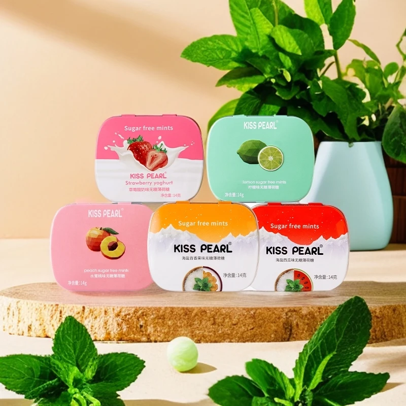KISS PEARL无糖清爽薄荷糖清新口气14g*5盒 XY（1个包裹发货）