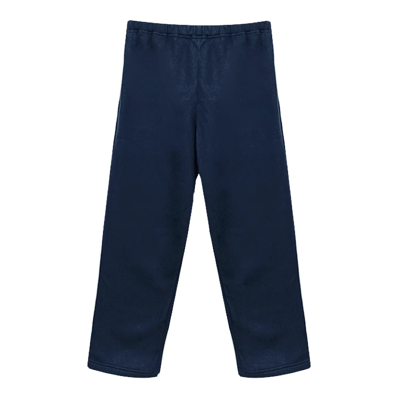 纯色家居裤男女秋冬睡裤厚实舒适保暖直筒宽松高腰松紧腰简约长裤