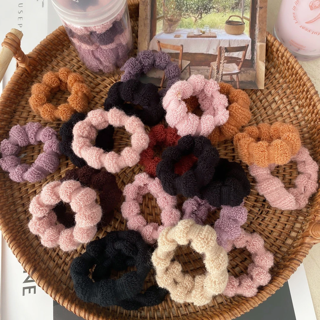 2025上新头绳丸子头毛巾发圈女高弹力无接缝皮筋马尾发绳简约