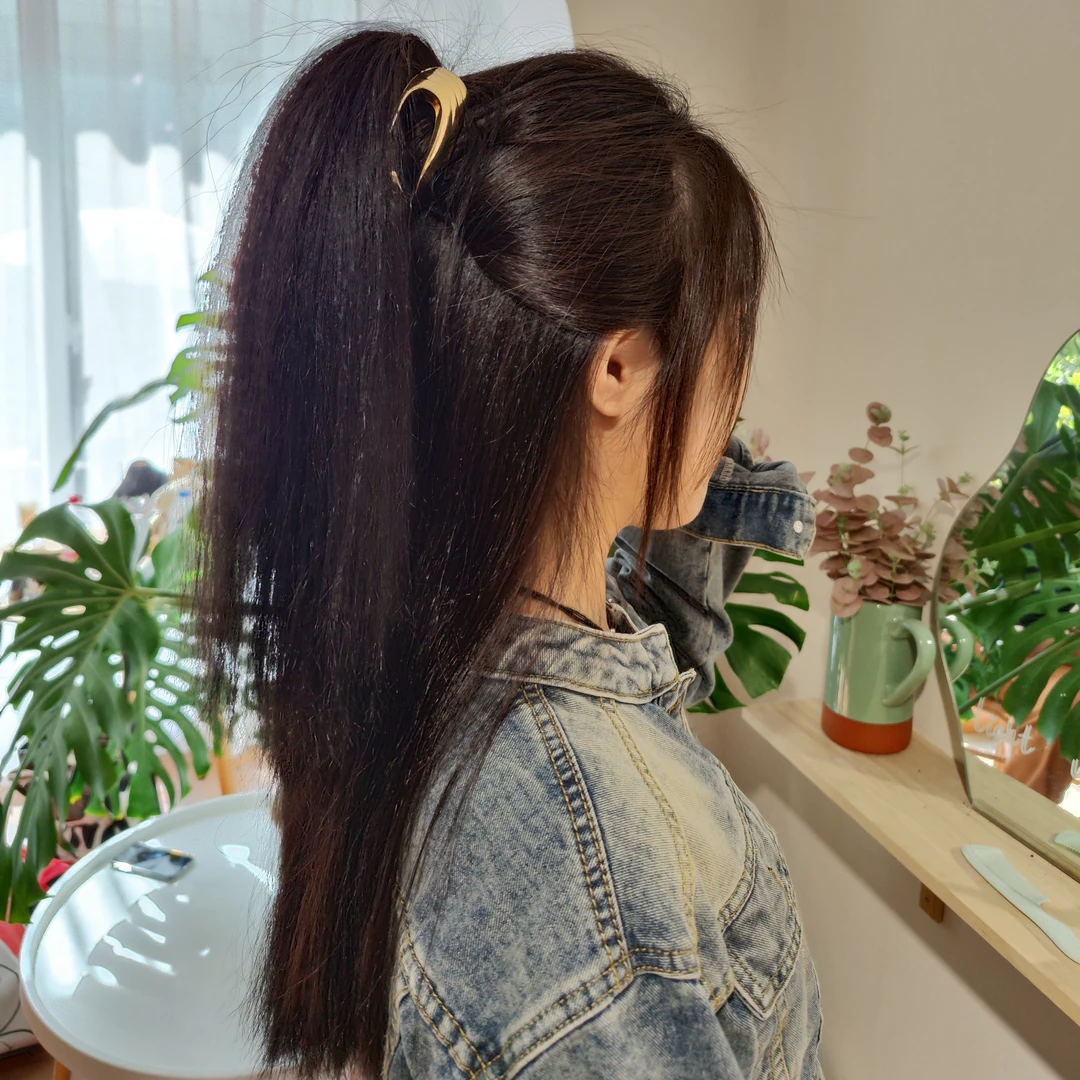 合金发饰蓬松高马尾金属小触角高级感法式翅膀抓夹马尾夹后脑勺夹