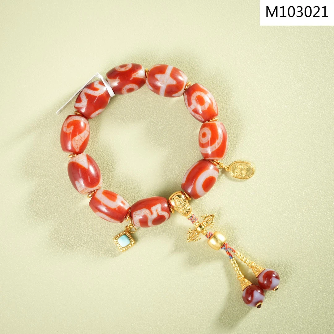 【老掌柜】 红肉多宝玛瑙手串 M103021