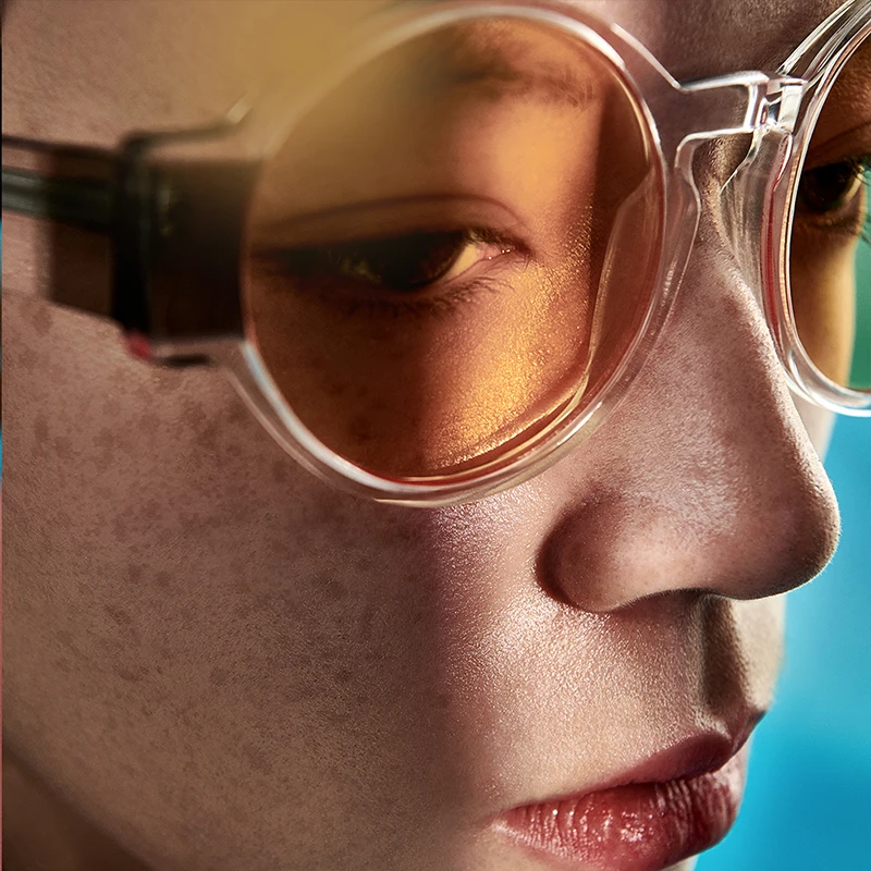 PROTAGO时尚拼色板材复古圆框UV400防紫外线墨镜Rosette 5A