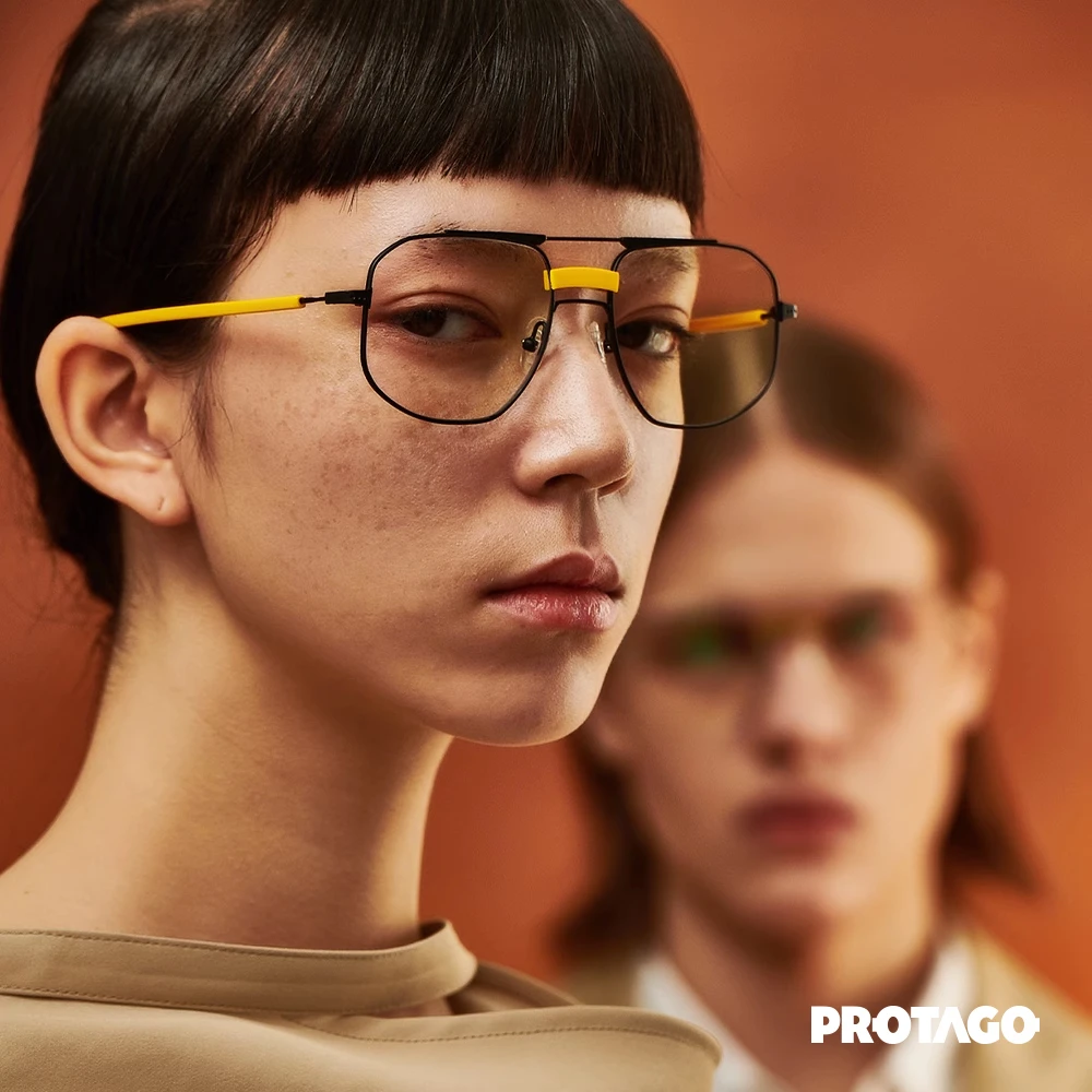 PROTAGO明星同款金属板材飞行员防蓝光素颜眼镜 Tarlatan 7B