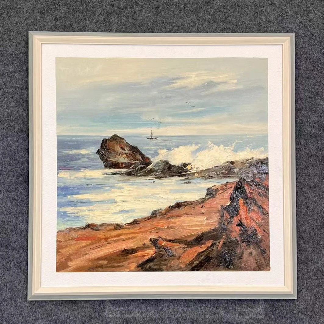 纯手绘油画【77*77】卧室书房办公室装饰画风景挂画