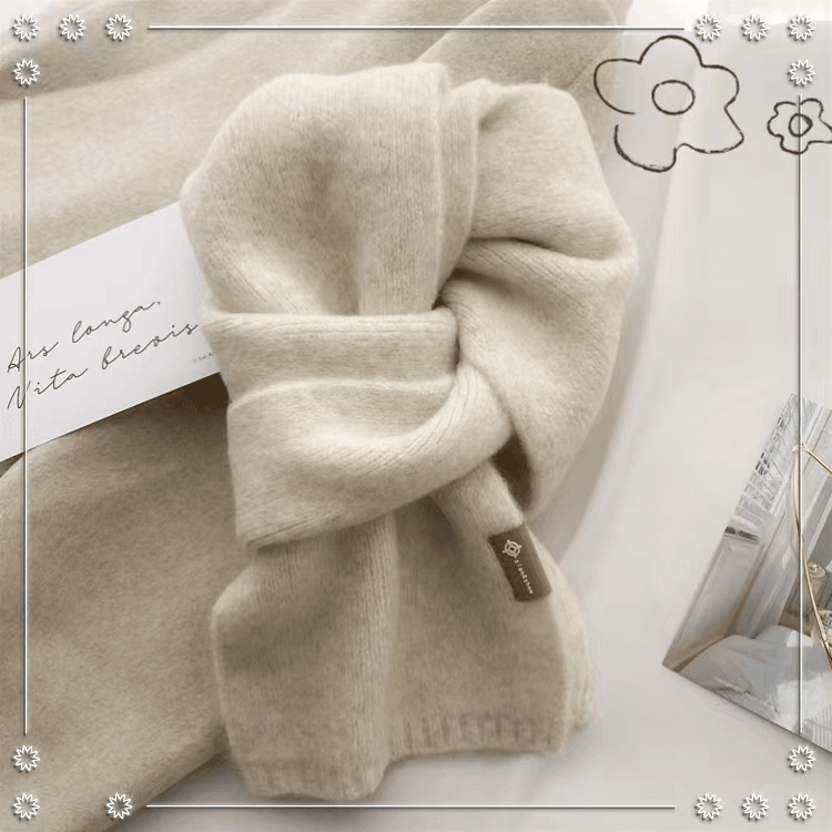 2024新款潮围脖小围巾高级感韩版百搭女冬季软糯针织护颈围脖