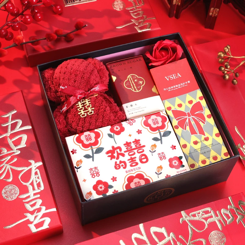 吾家有喜中式结婚伴手礼女伴娘伴郎高档实用新娘送宾客回礼礼盒