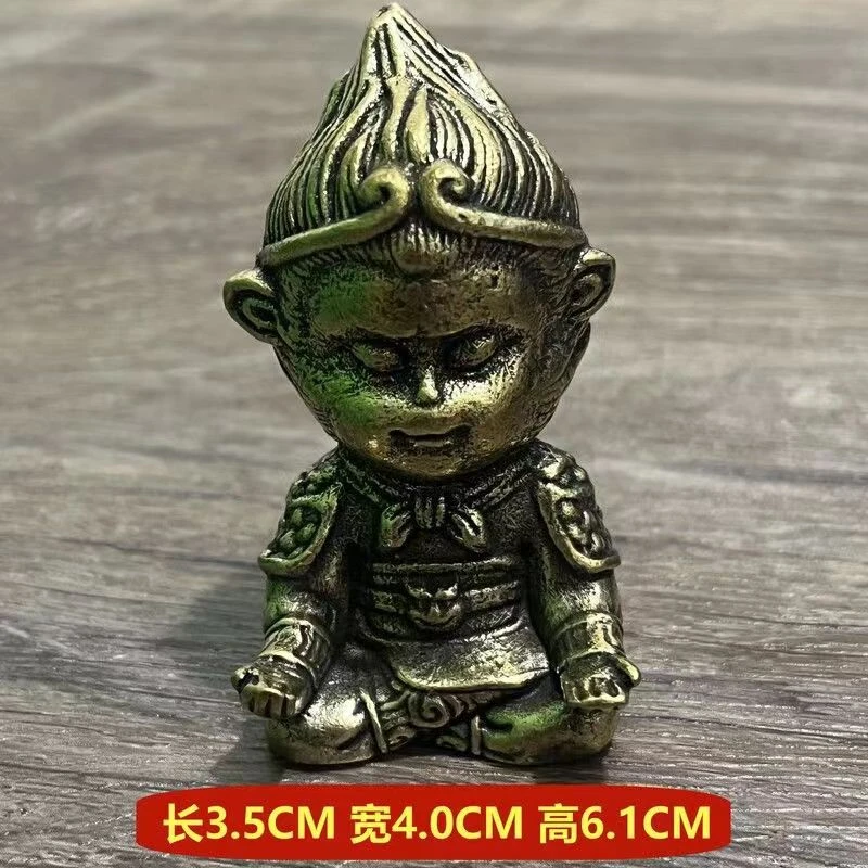 手工创意品黄铜孙悟空摆件金属摆件黄铜实心如意发财装饰手工礼品