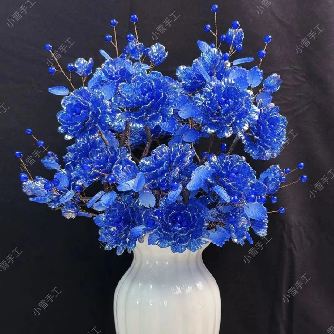 大桌摆炫彩牡丹花DIY手工制作材料包