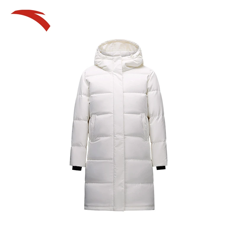 安踏综训系列女冬季中长款羽绒服休闲百搭保暖羽绒外套162517903