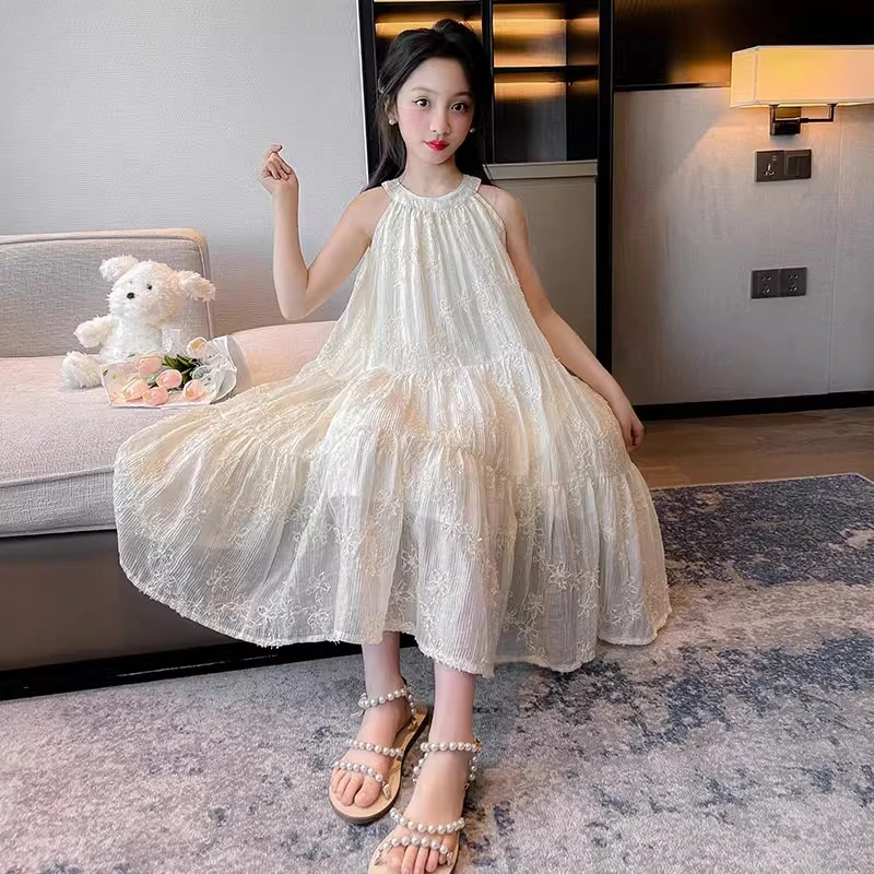 女童夏装连衣裙2025新款儿童雪纺沙滩裙公主女孩洋气夏季吊带裙子