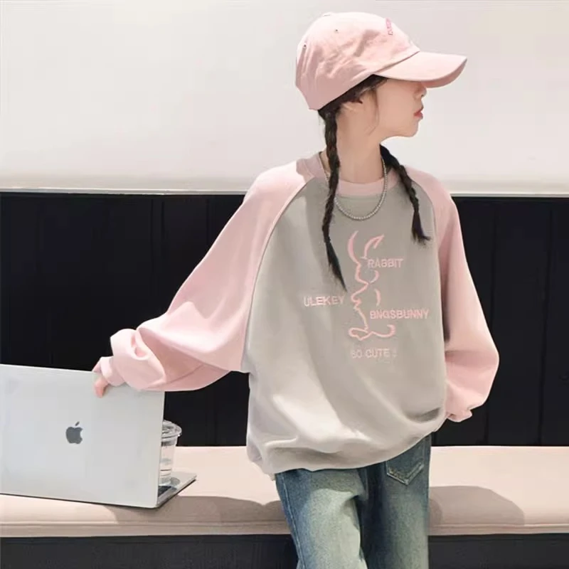 女童春秋卫衣2024新款儿童洋气秋季长袖衣服女大童时髦童装上衣潮