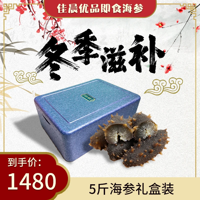 佳晨优品即食海参正宗大连辽刺参4头5斤礼盒
