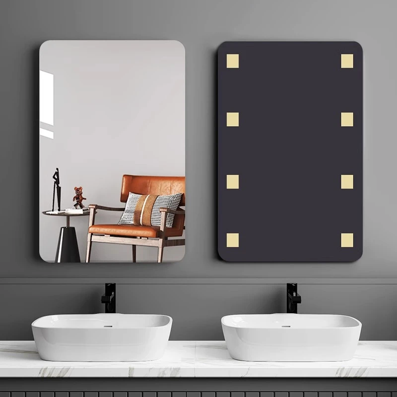 卫生间软镜子贴墙自粘亚克力免打孔浴室镜小化妆镜防水防雾穿衣镜